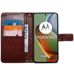Wallet cover 3-card Motorola Moto G15 Power - Brown
