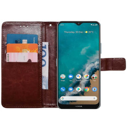 Mobile wallet 3-card Nokia G50 - Brown